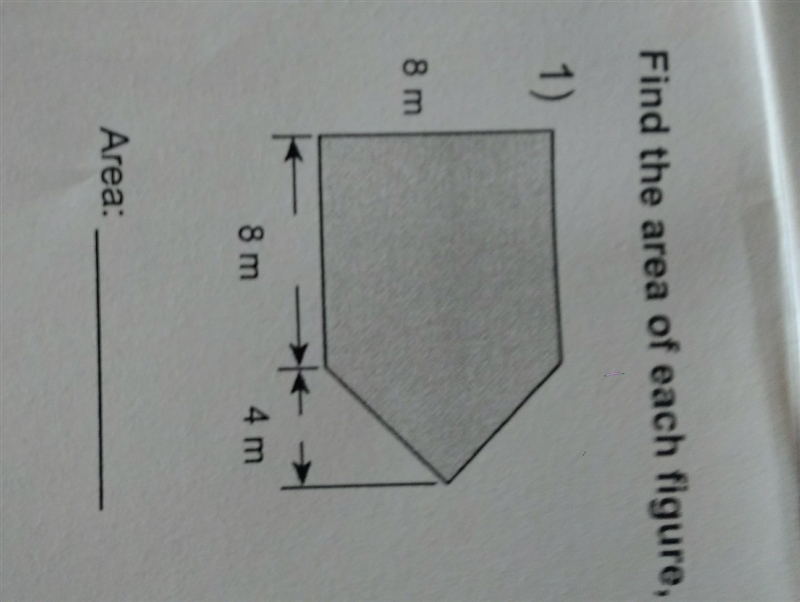 Find the area of each figure, round your answer to one decimal place if necessary-example-1