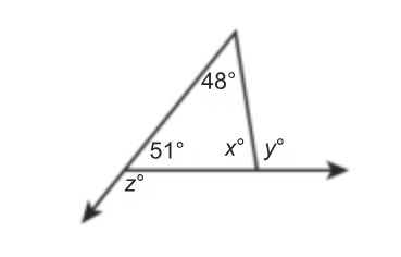 1. Given the triangle below, answer the following questions a. What is the value of-example-1