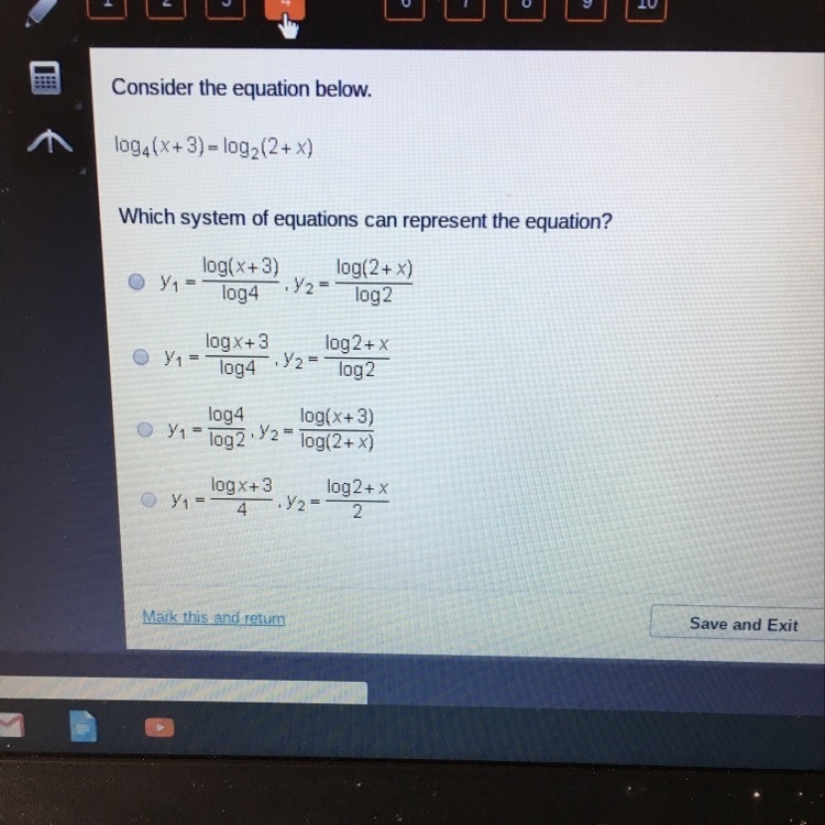 Which system of equation can represent the equation?-example-1