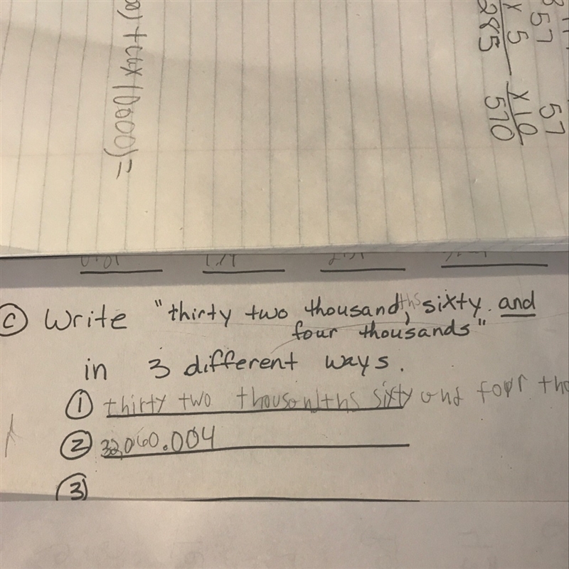 3 different way to right thirty two thousand,sixty and four thousandths-example-1