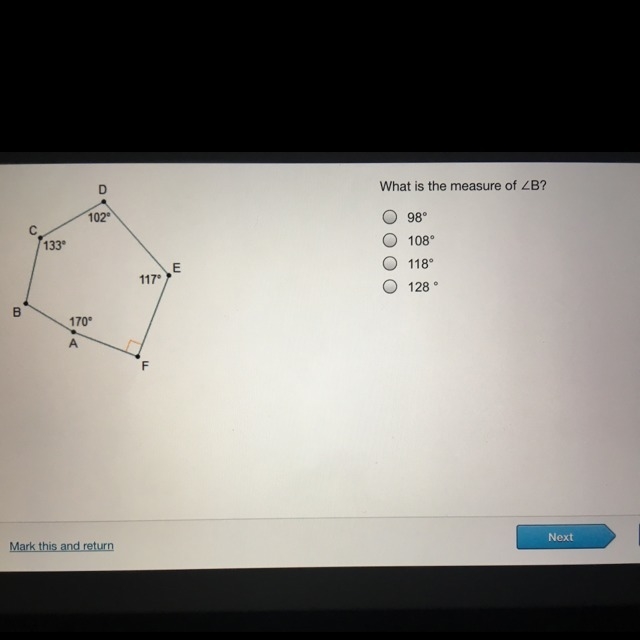 What is the measure of-example-1