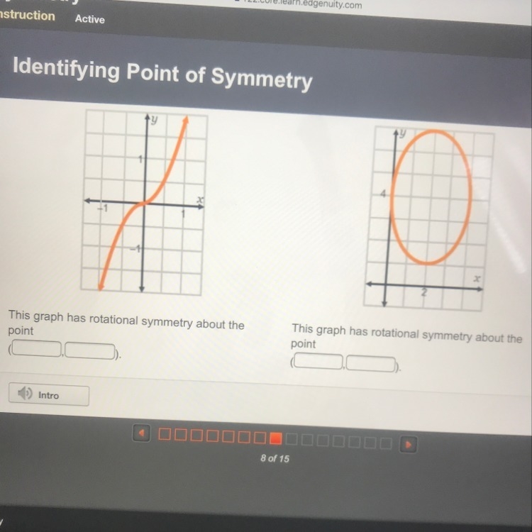 What are the points of the rotational symmetry?-example-1