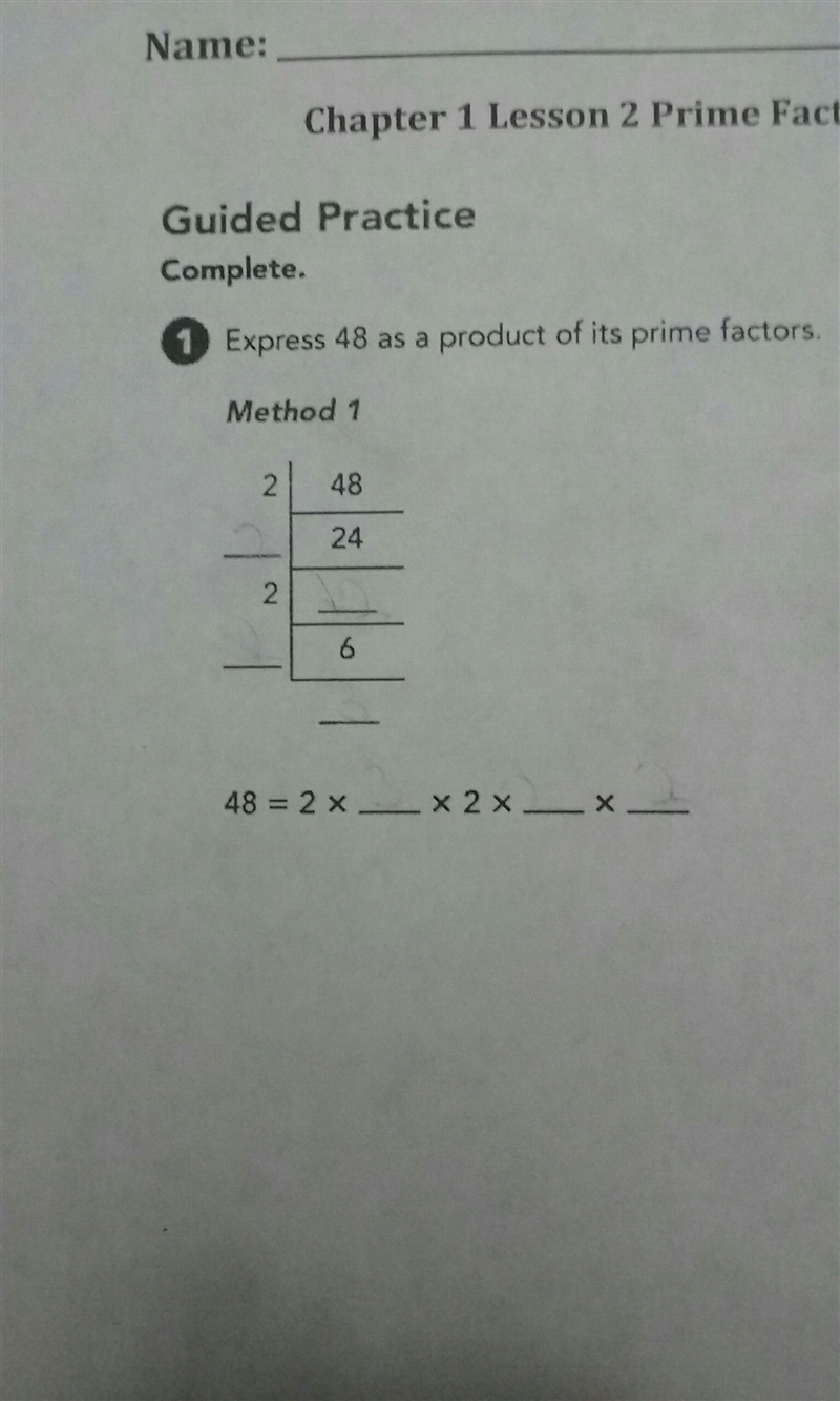 How do you express 48 as a product of its prime factors-example-1