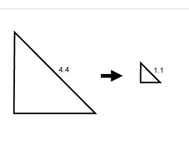 The first triangle is dilated to form the second triangle. Select True or False for-example-1