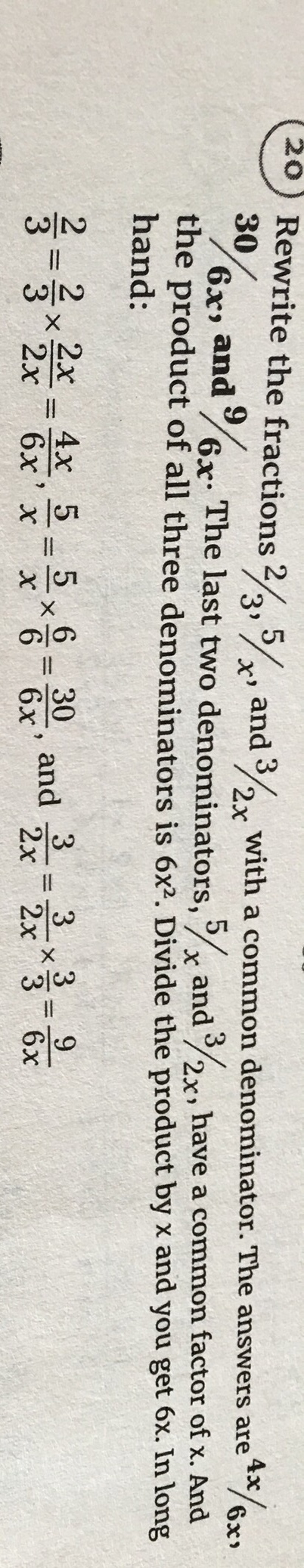 In this explanation of the answer, it tells us to "divide the product by x and-example-1