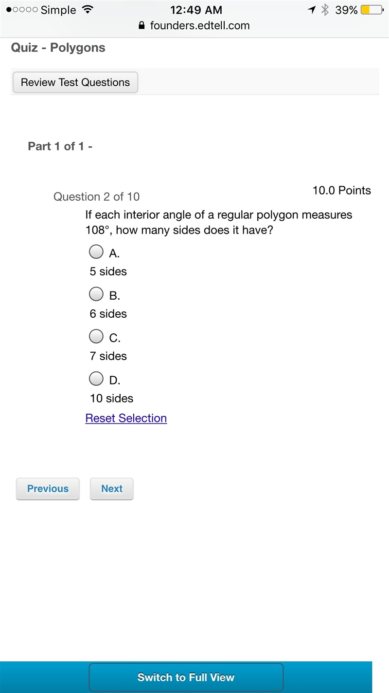 Geometry math question no Guessing and Please show work thank you-example-1