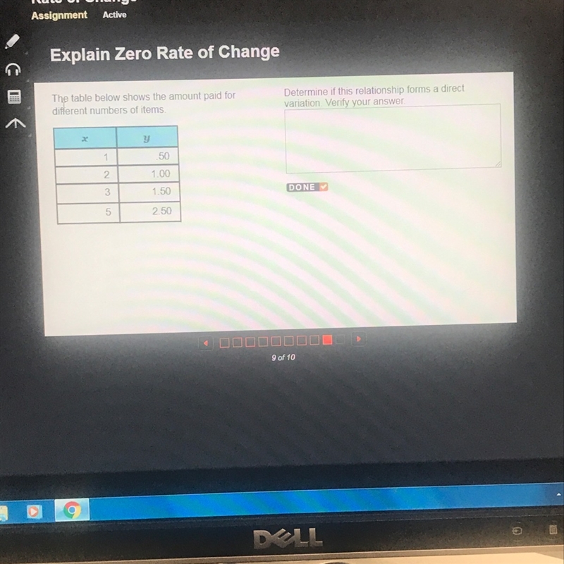 Determine if this relationship forms a direct variation. Verify your answer.-example-1