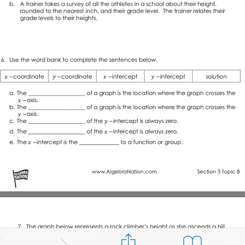 Can you guys help me in number 6 Use the word bank to complete the sentences below-example-1