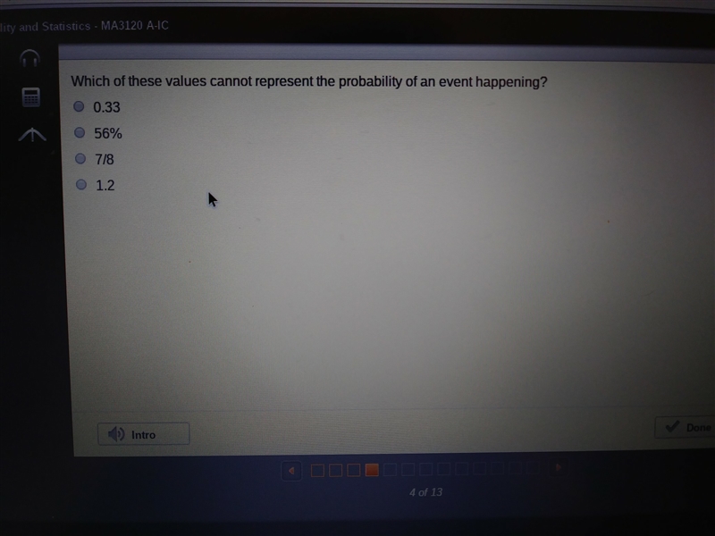 Which of these value cannot represent the probaliity of an event happening ?-example-1