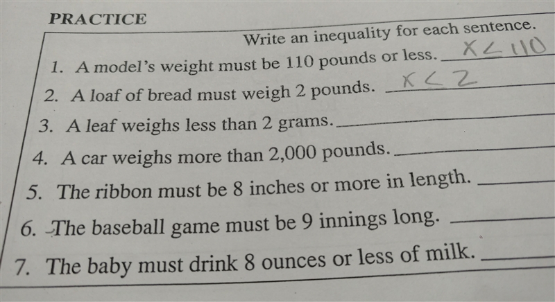 A car weighs more than 2000 pounds (write an inequality)-example-1