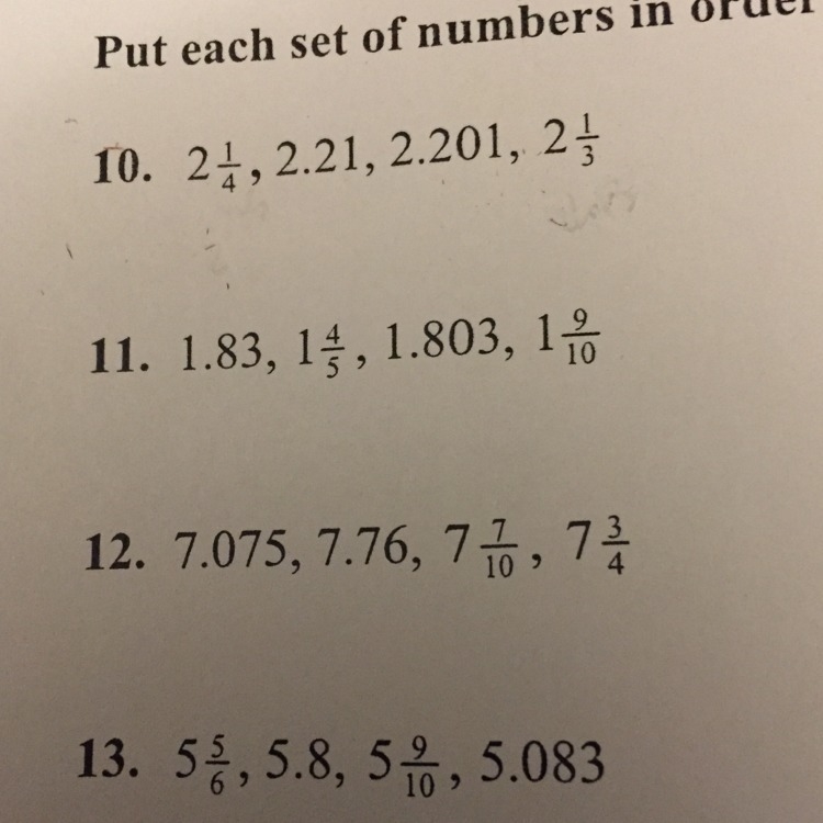 Put each number in order form least to greatest-example-1