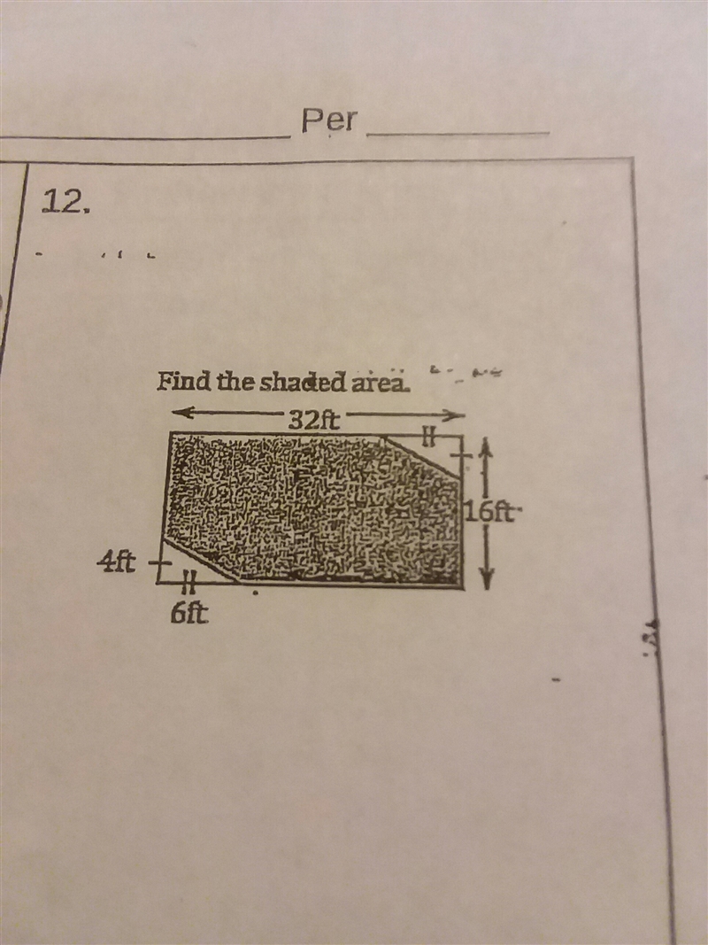 Find the shaded area and explain how to solve it-example-1