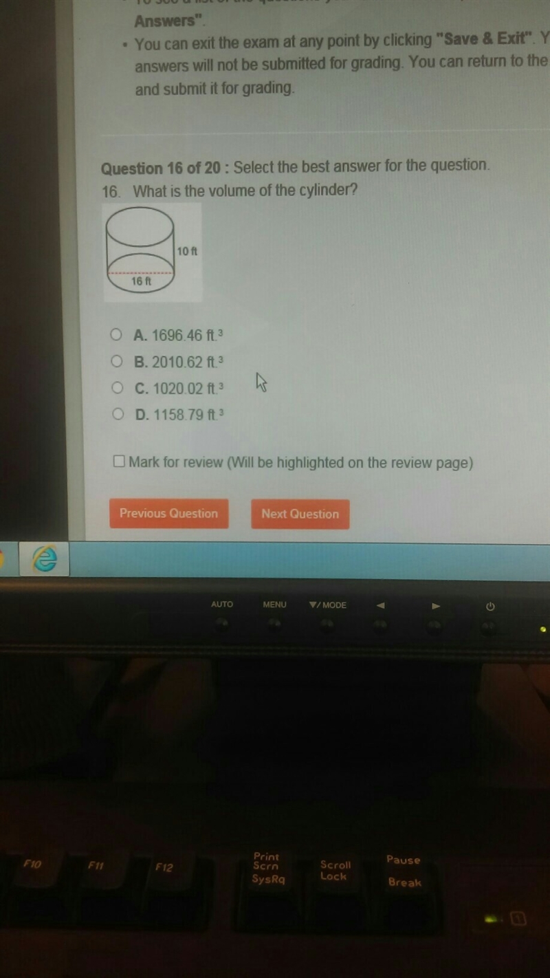 What is the volume of the cylinder-example-1