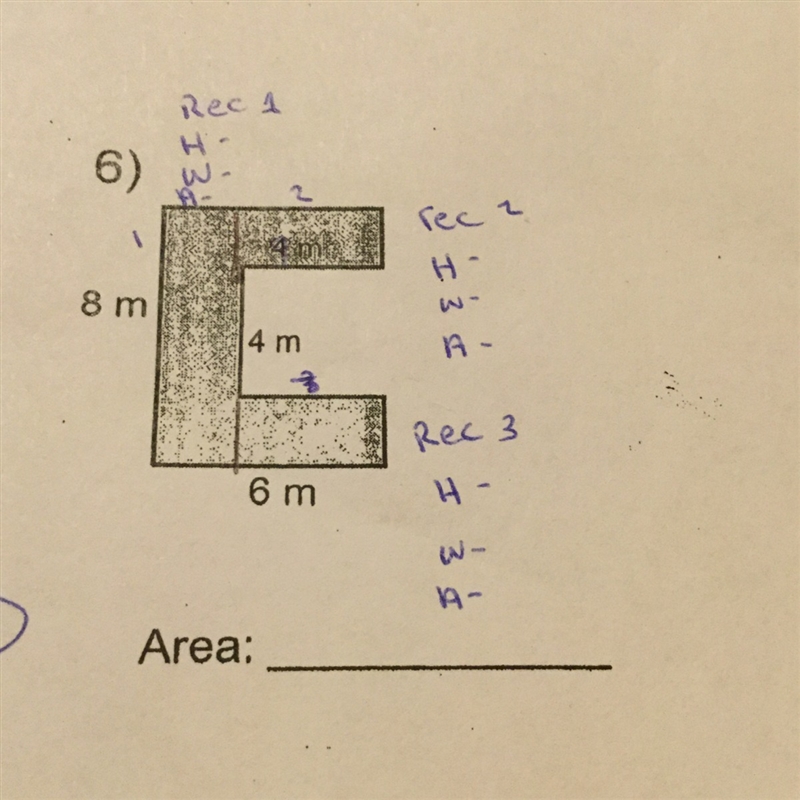 Can someone help me find the area of each rectangle? I know the formula but I’m confused-example-1