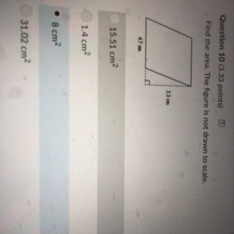 Find the area. The figure is not drawn to scale-example-1