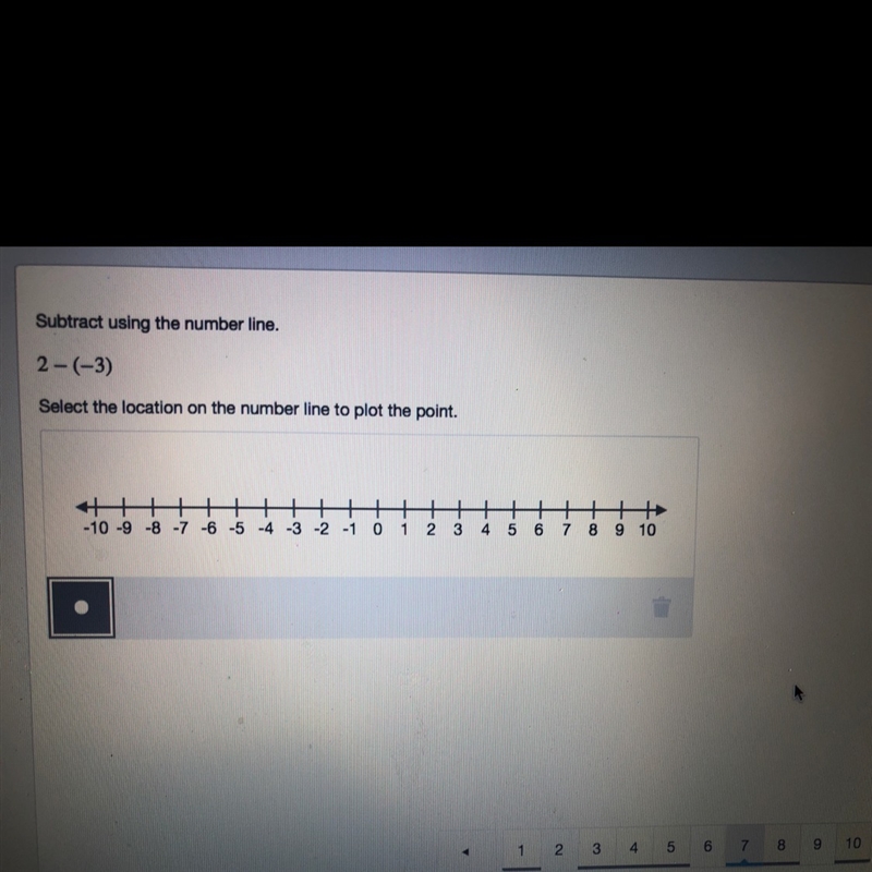 Subtract using the number line-example-1