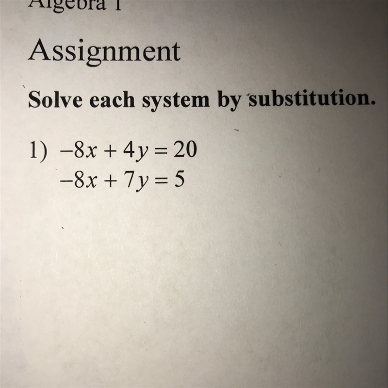 Solve each system by substitution.-example-1