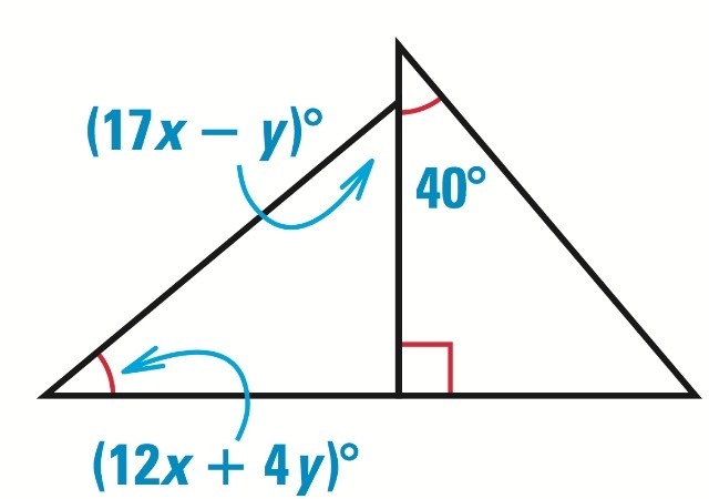 Find the values of x and y.-example-1