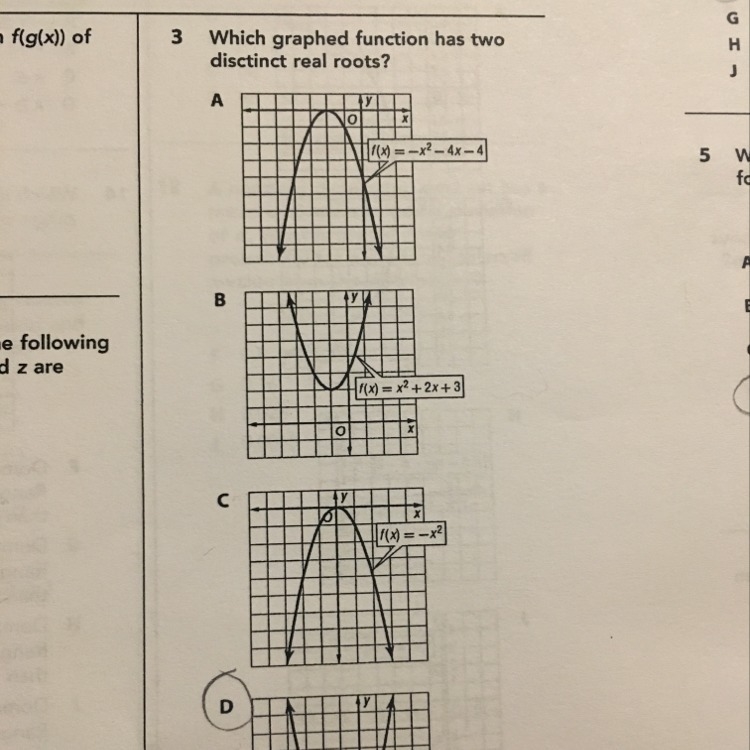 Which function has two distinct real roots-example-1