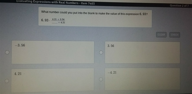 What number could you put into the blank to make the value of this expression 6.93?-example-1