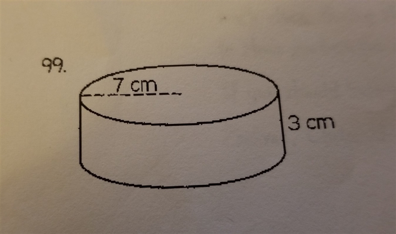 Find the surface area and volume. Use 3.14 for pi. (Need help with the the problem-example-1