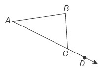 The measure of ∠BCD is 120°. The measure of ∠ABC is 85°. What is measure of ∠BAC?-example-1