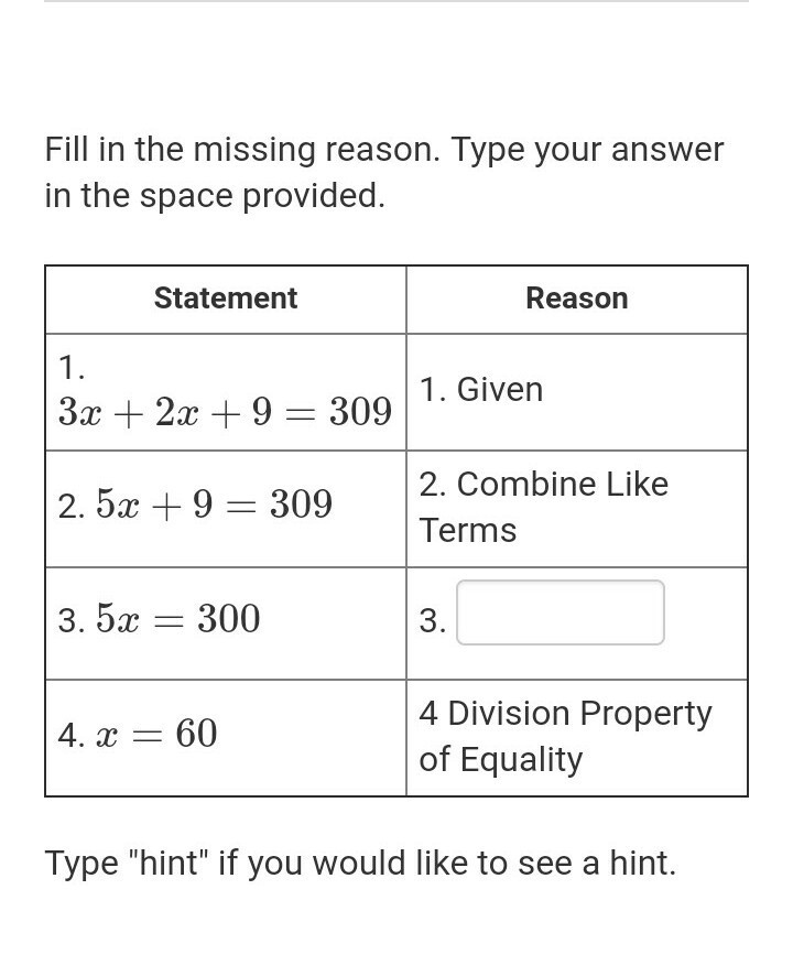 Fill in the missing reason. 3. plz help-example-1