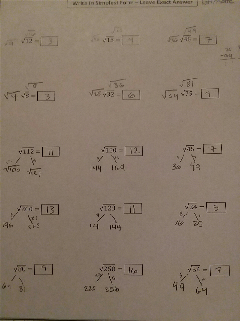 Someone make sure my answers are correct. The directions are to ESTIMATE the square-example-1