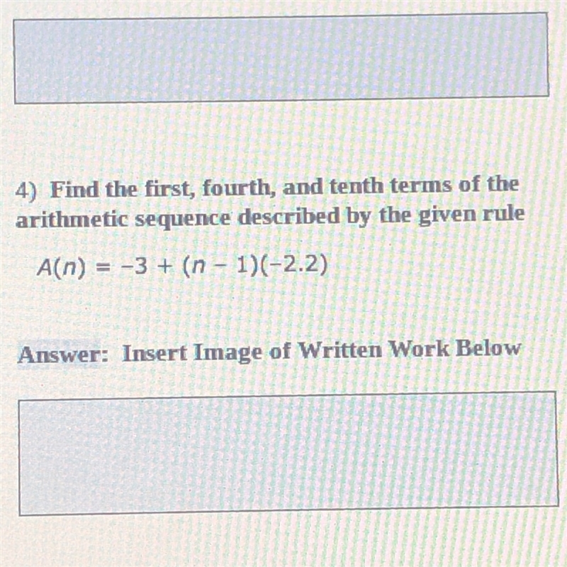 Find the first, fourth, and tenth terms of the arithmetic sequence described by the-example-1