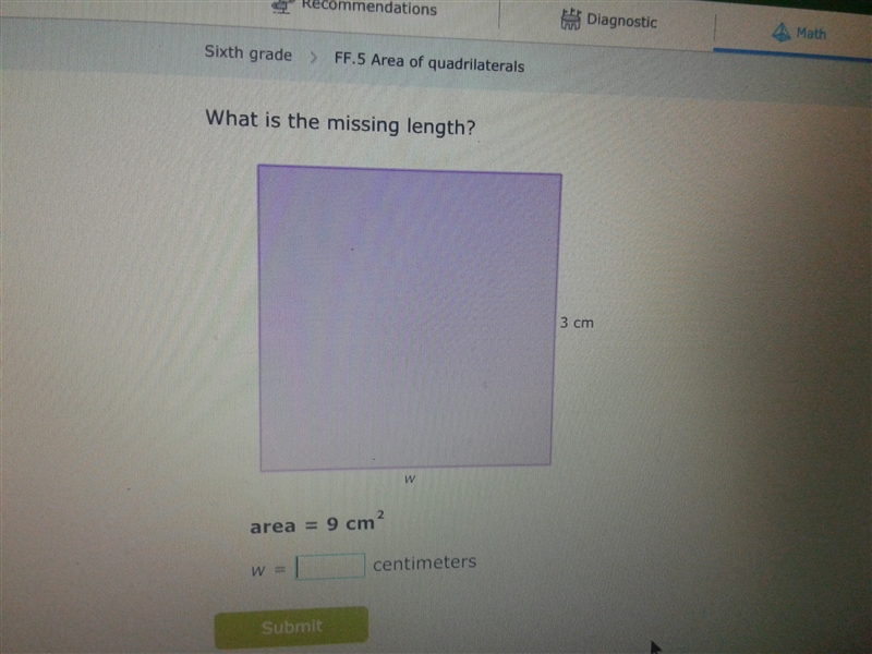 What is the missing length of a square-example-1