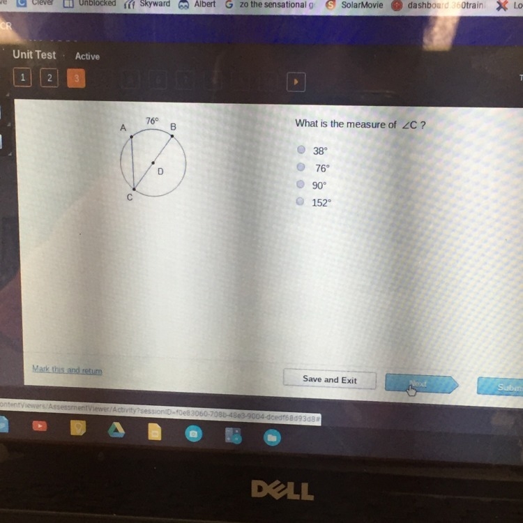 What is the measure of c.-example-1