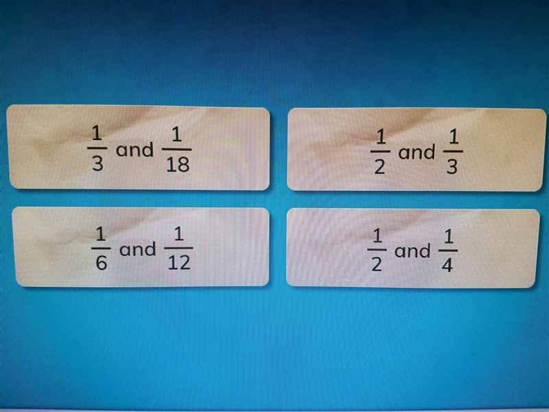 Which two fraction have a common denominator of 6-example-1