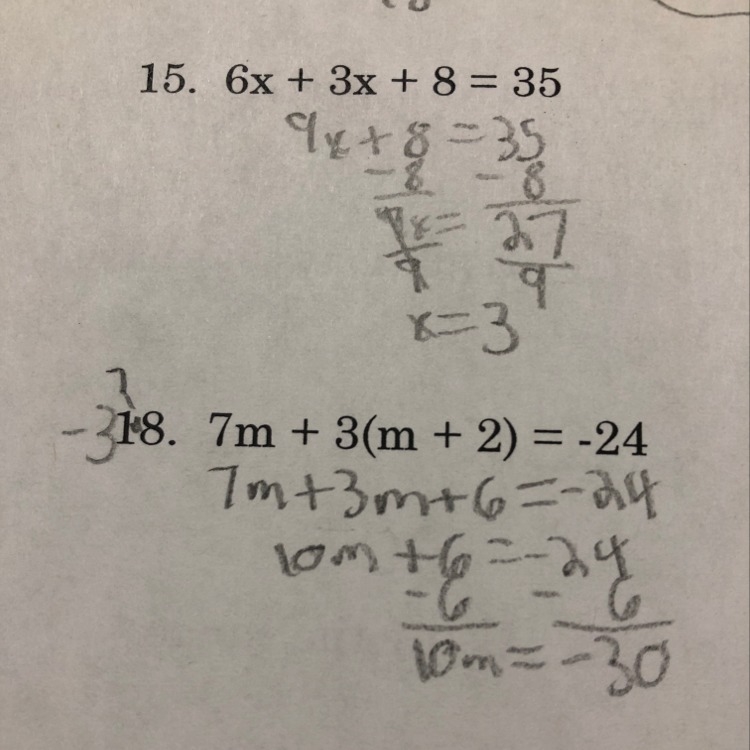 #18. How is the answer -3. How do I get it?-example-1