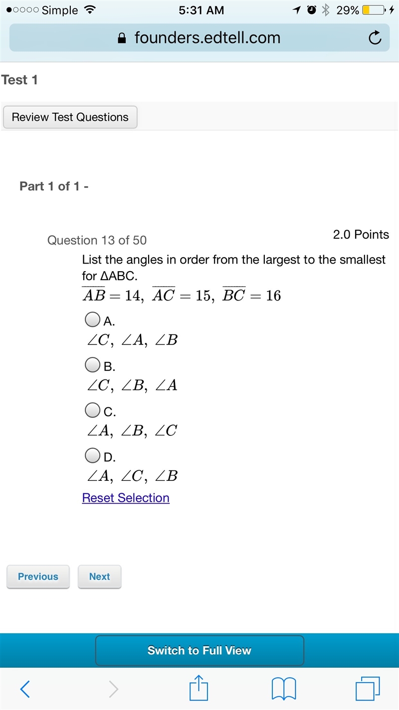 Geometry math question no Guessing and Please show work thank you-example-1