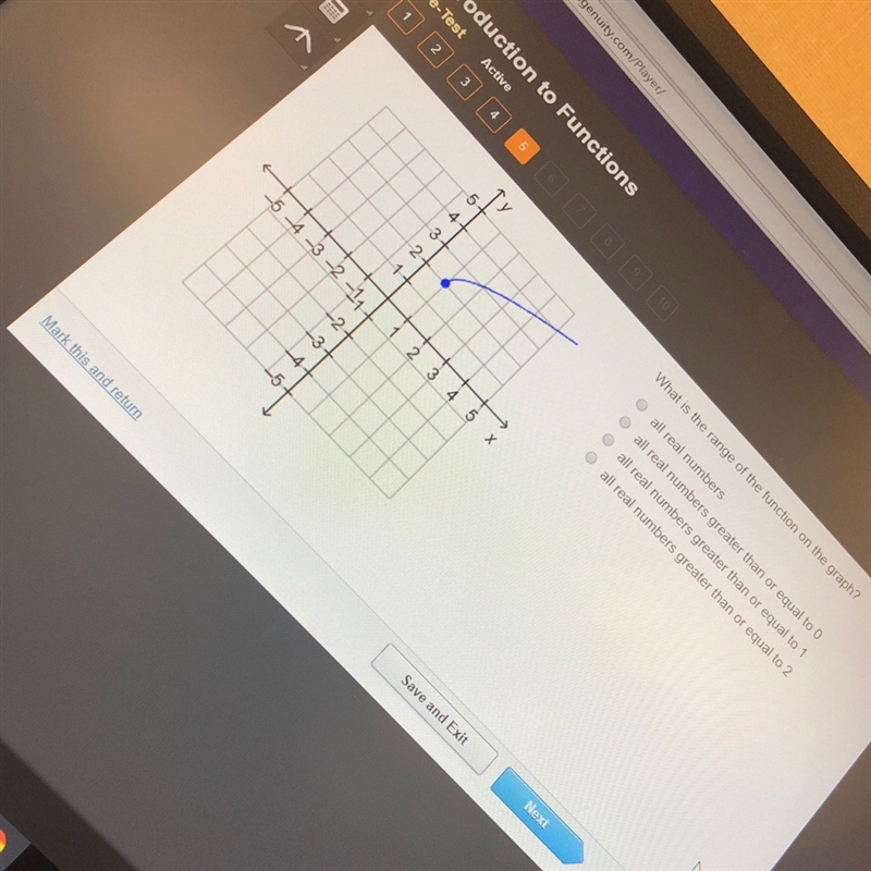 What is the range of he function on the graph-example-1