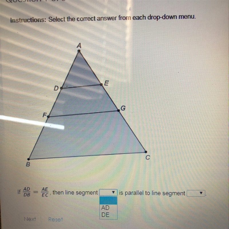 For the last drop down answer is FG BC-example-1