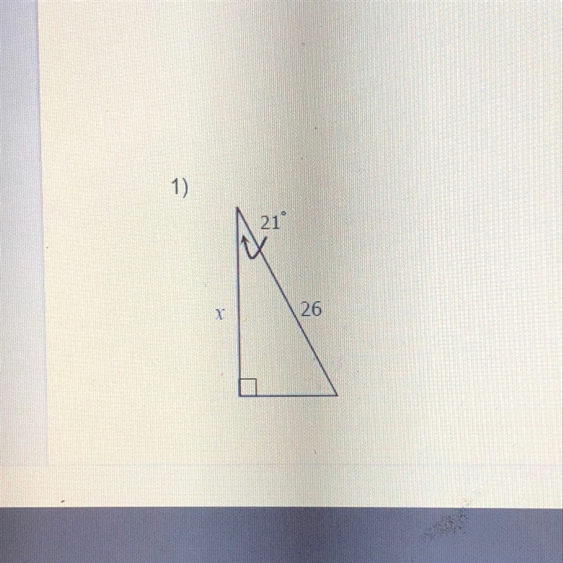 Find the value of x using trig .-example-1