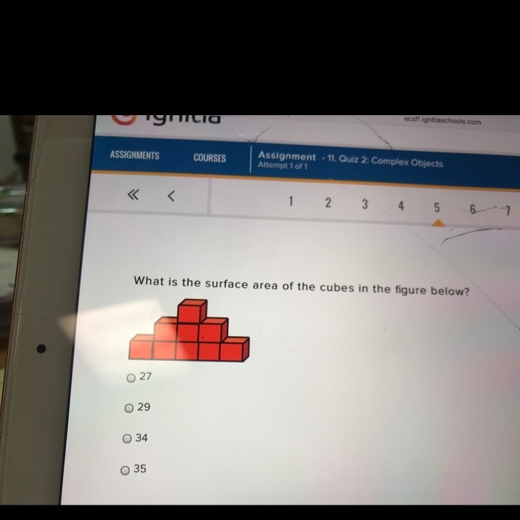 What is the surface area of the cubes in the figure below-example-1