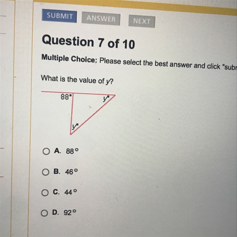 Help!! WHAT IS THE VALUE OF Y??-example-1