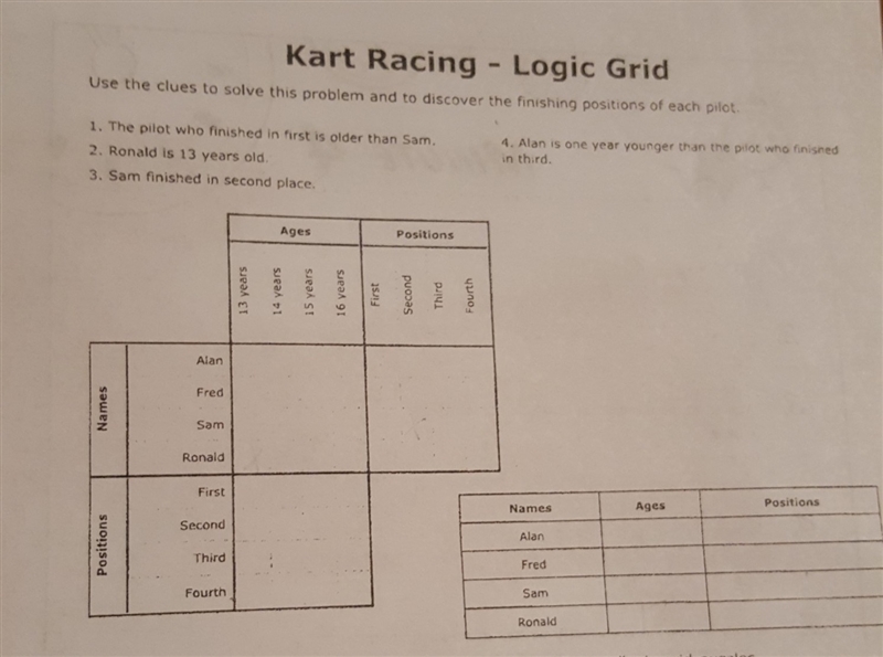 Racing kart logic grid-example-1