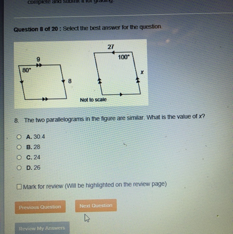 What is the value of x ?-example-1