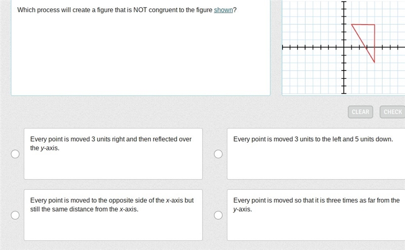 Which process will create a figure that is NOT congruent to the figure shown?-example-1