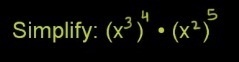 I need help please! simplify: Select one: a. none of these b. x20 c. x120 d. x14-example-1