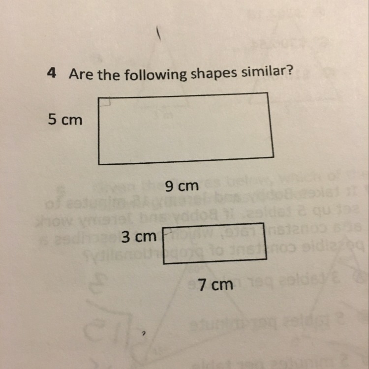 Are the following shapes similar?-example-1