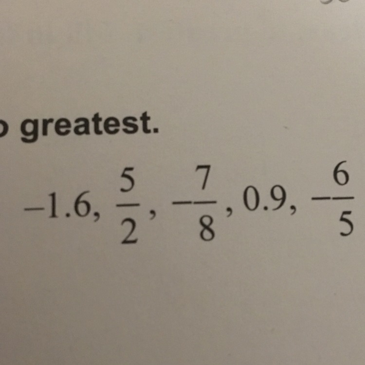 How do you order this least to greatest-example-1