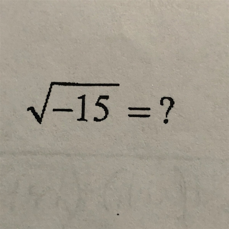 What is the square root of -15-example-1