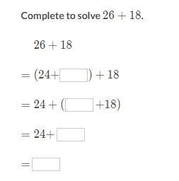 Complete to solve 26 + 1826+1826, plus, 18.-example-1