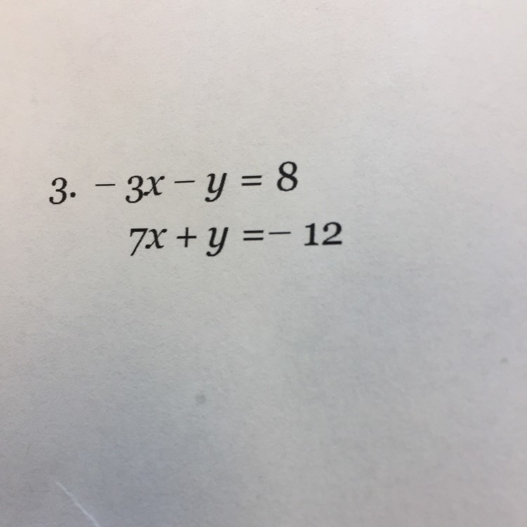 Solve using elimination-example-1