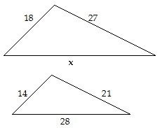 Find the scale factor where the pre-image is the small triangle and the image is the-example-1