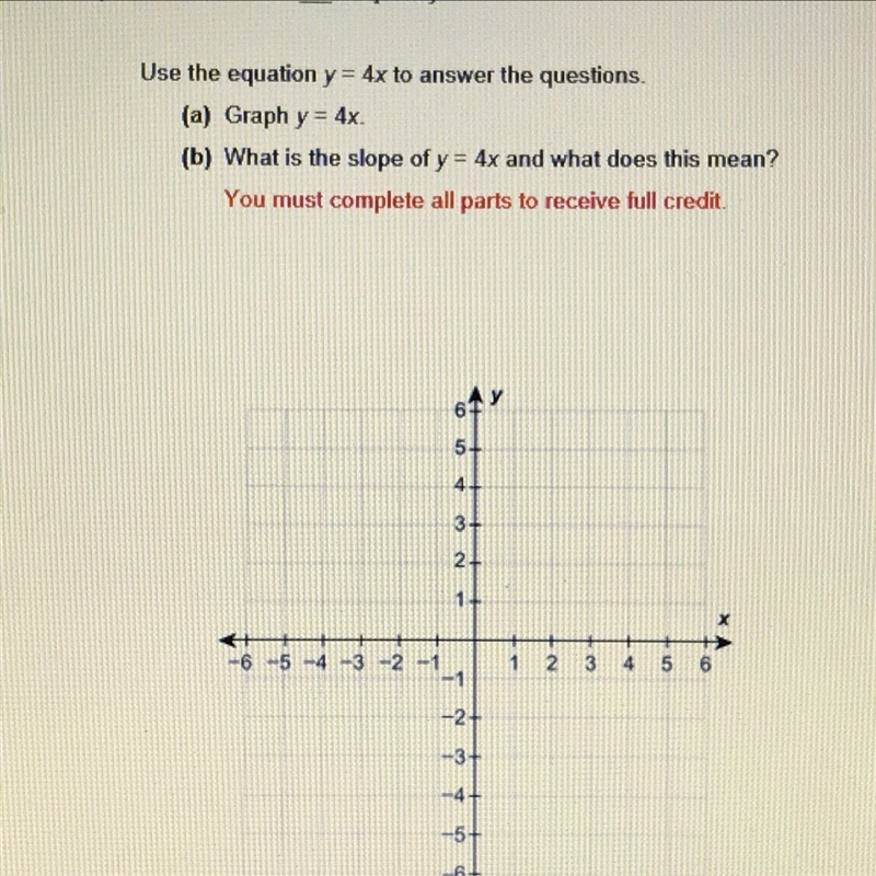 Use the equation y = 4x to answer the questions.-example-1